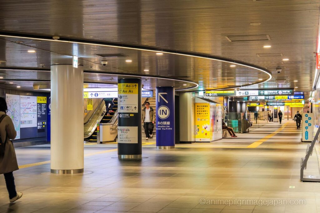 Underground area near Shibuya Hachiko Gate, real-life location of Nanami Kento’s final scene in Jujutsu Kaisen